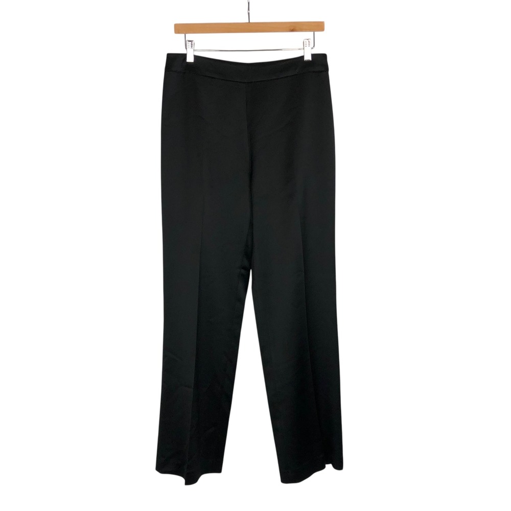 Vintage Albert Nipon Satin Wide Leg Dress Pants Trousers 6 Business Formal Party